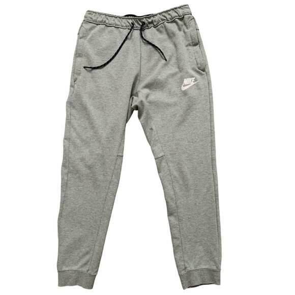 Nike Sweatpants Mens Size S NSW Tech Fleece Joggers Drawstring Stretch Gray - Picture 1 of 6